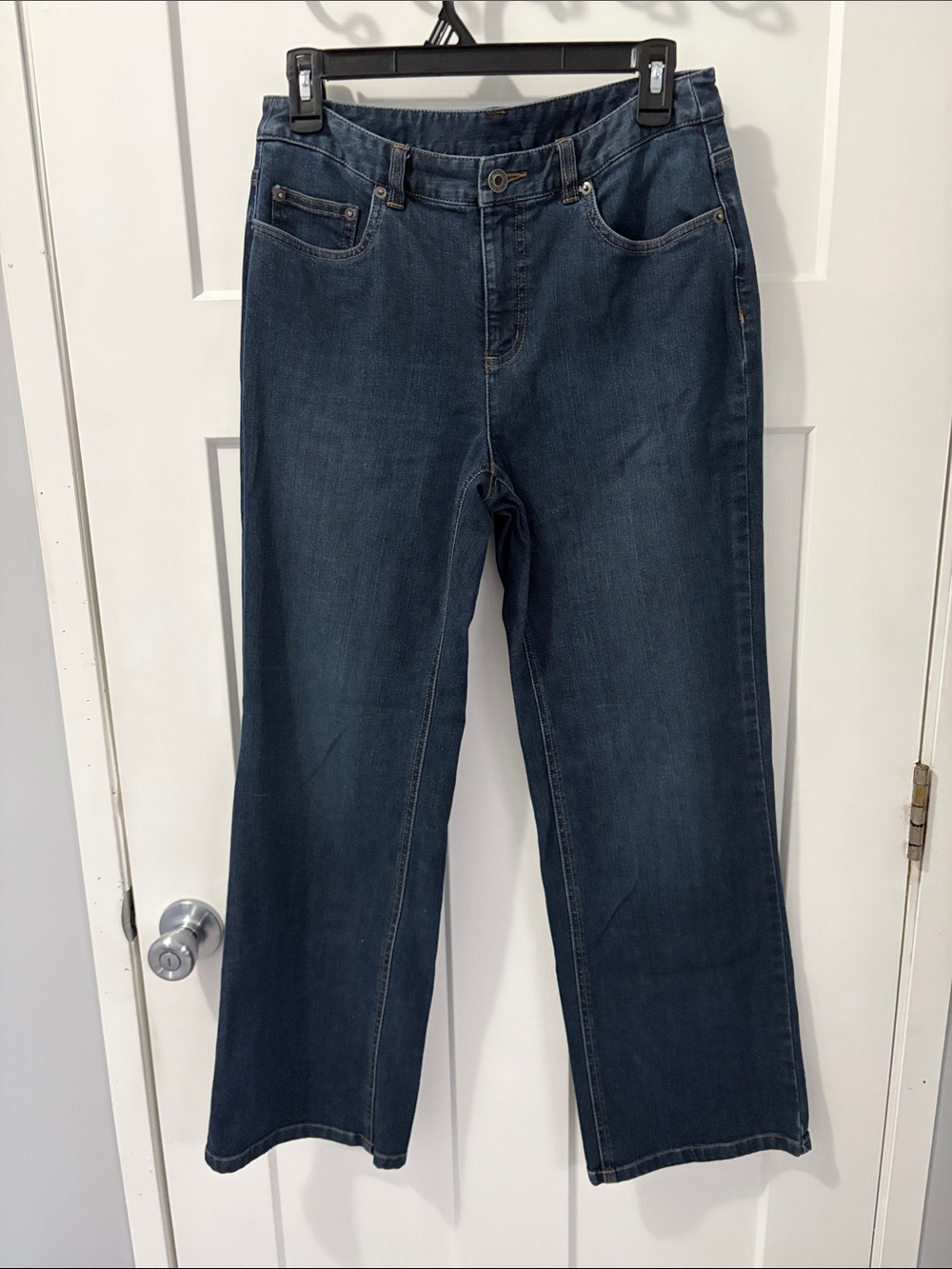 Talbots Women's Wide-Leg Jeans in Dark Indigo